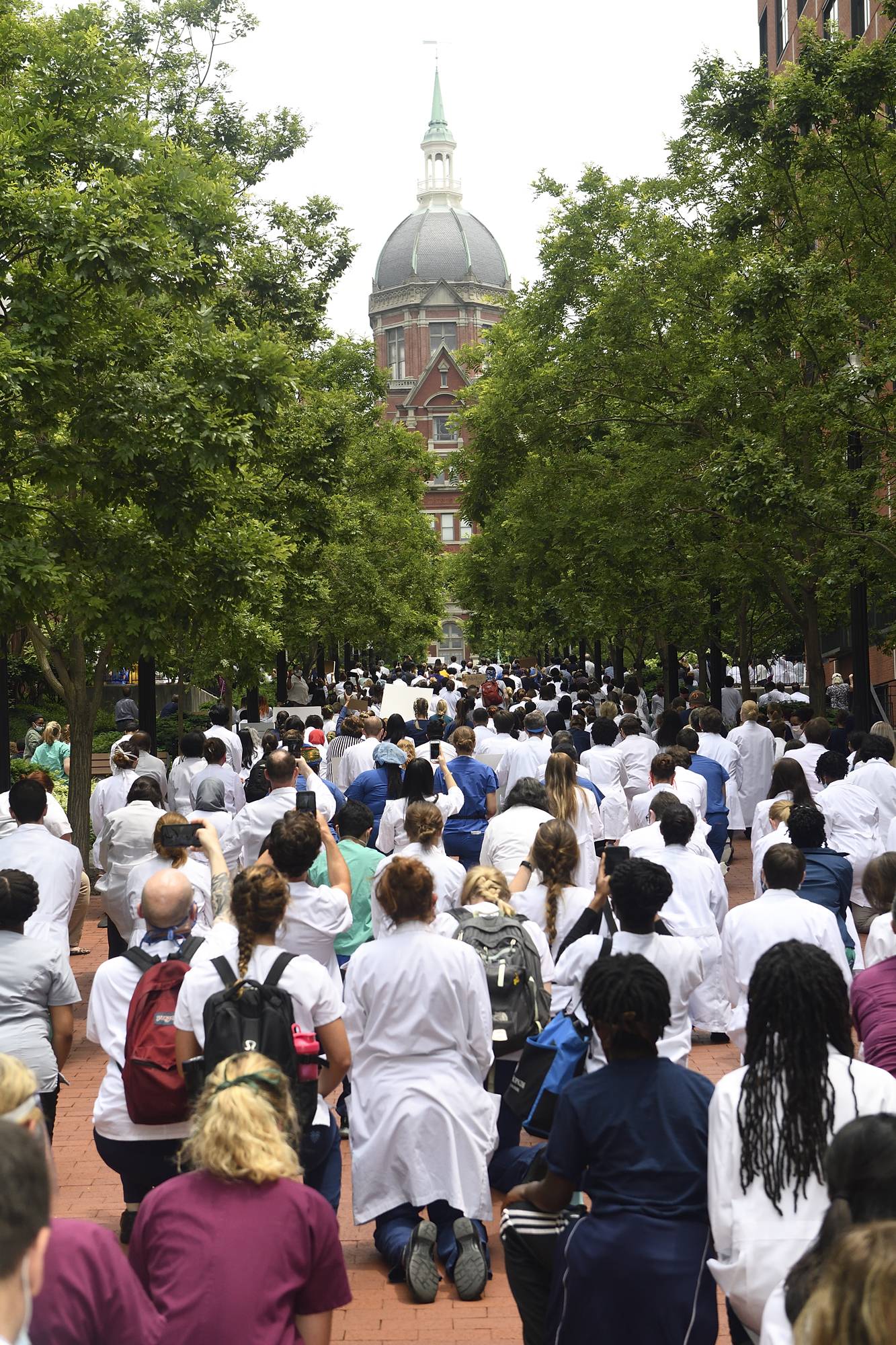 White Coats for Black Lives protesters