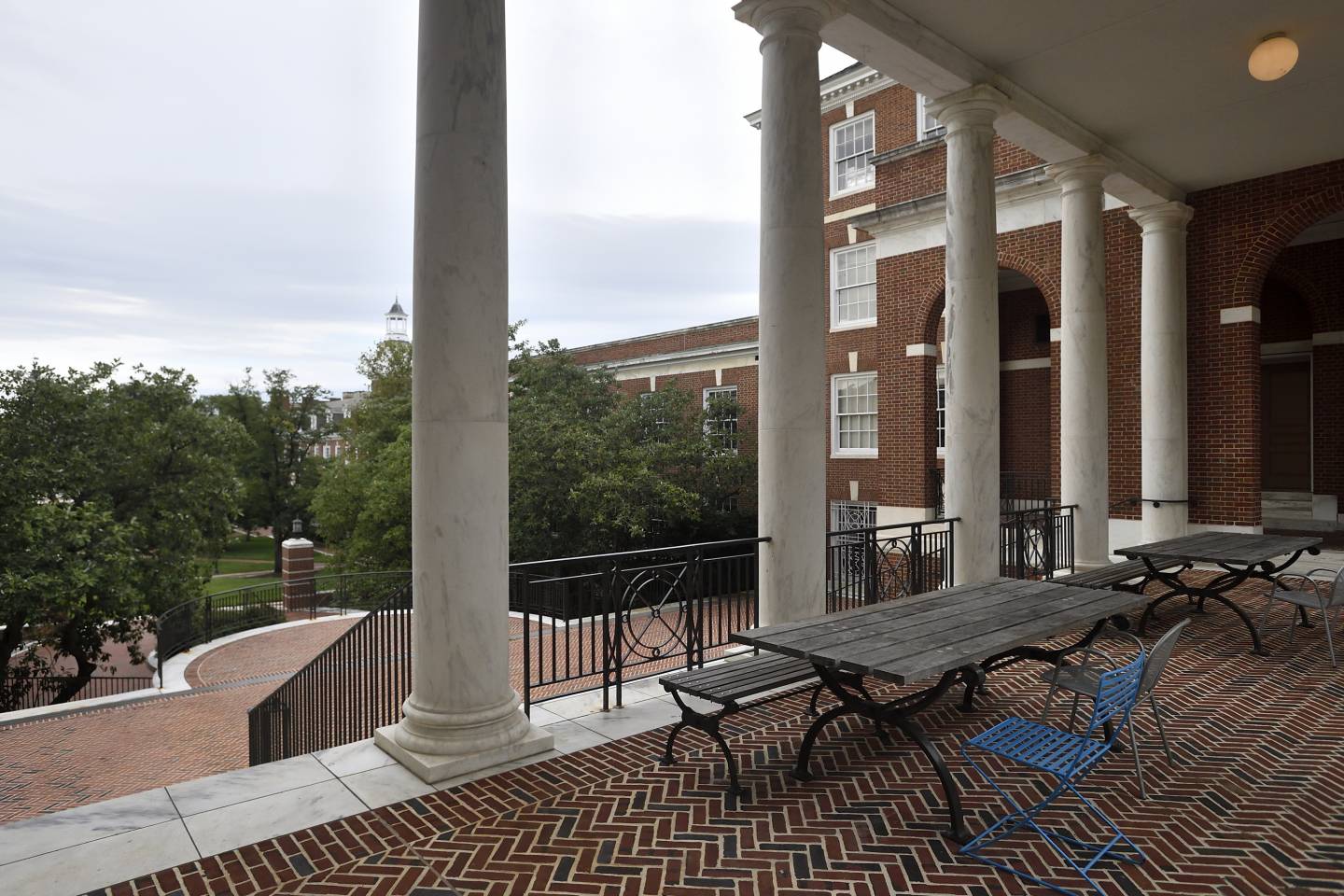 Photo of empty campus Breezeway