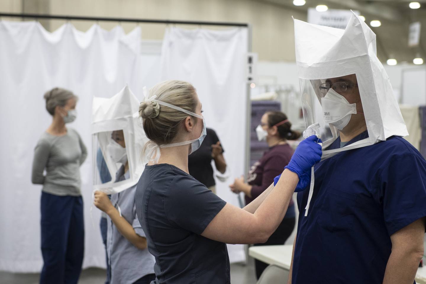 Field hospital at the Baltimore Convention Center