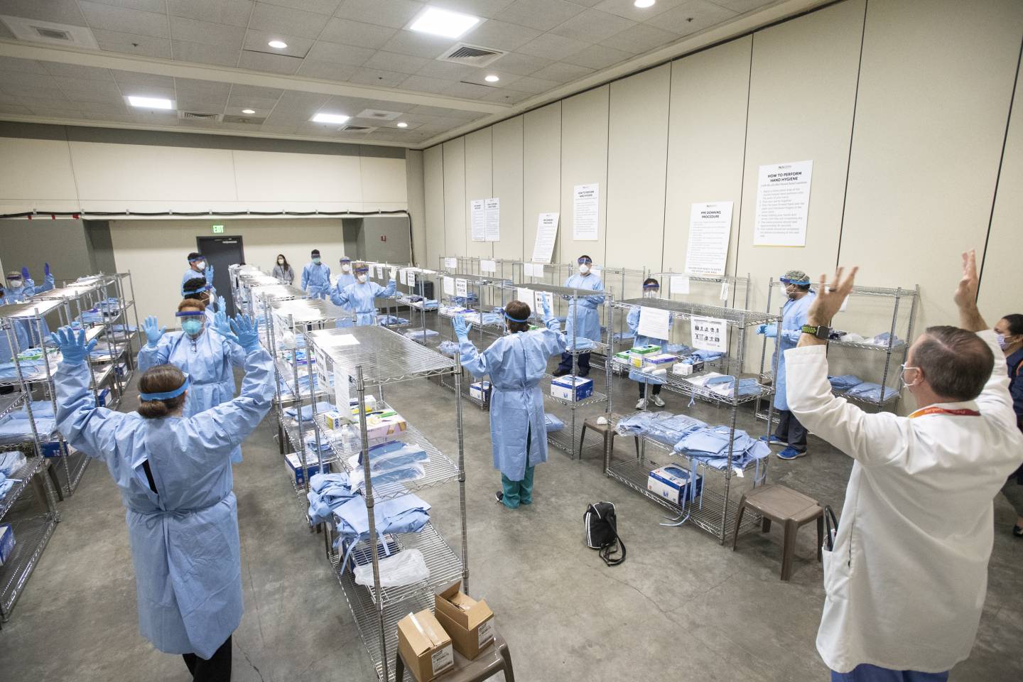 Field hospital at the Baltimore Convention Center