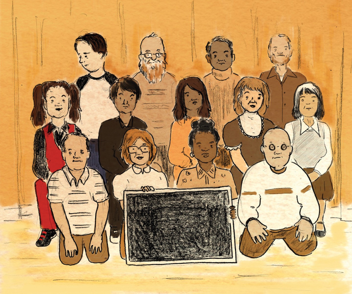 Illustration of class picture