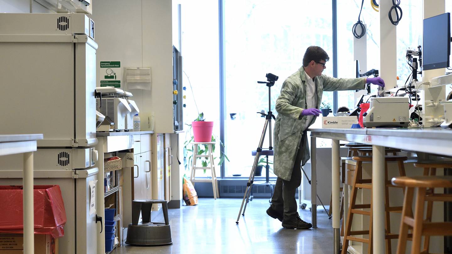 Eric Johnson in his lab