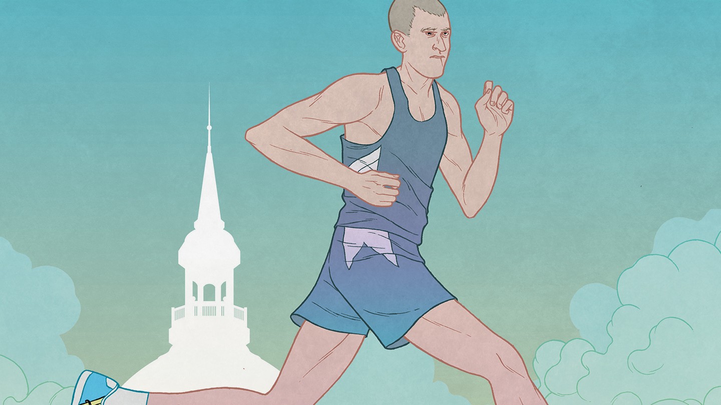 Cartoon man running Cartoon man running