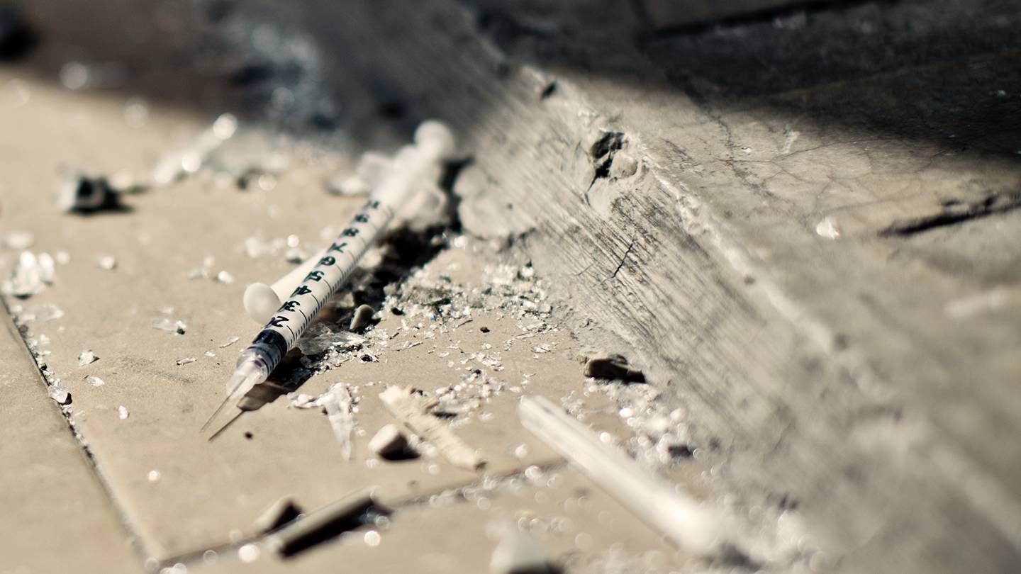 Discarded syringe Discarded syringe