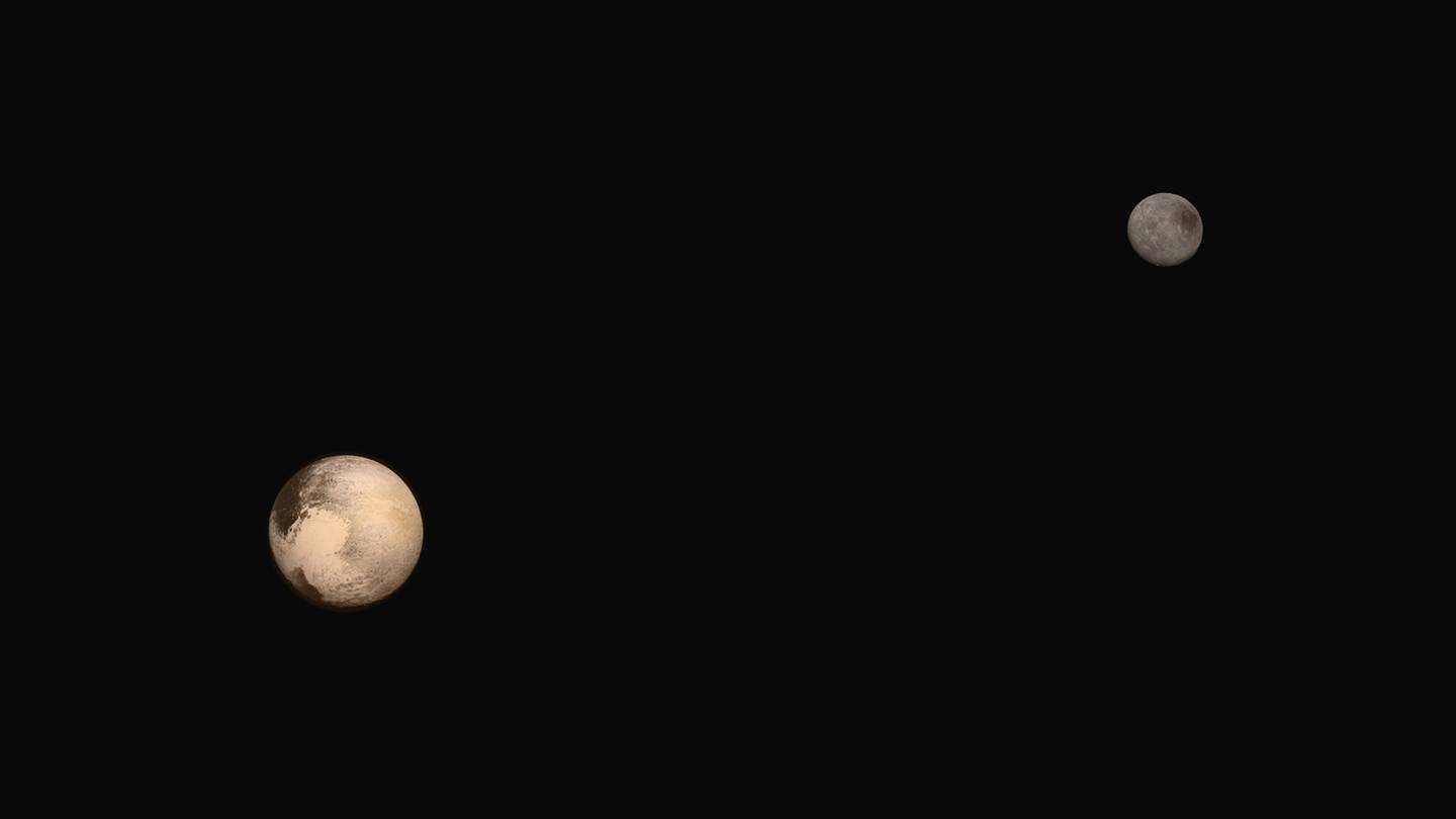 Image of Pluto and its moon, Charon