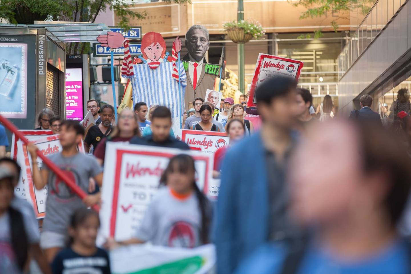 Group protests Wendy's