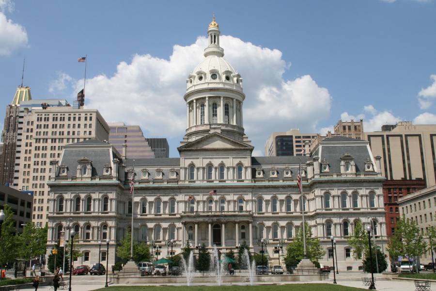 Exterior of Baltimore City Hall