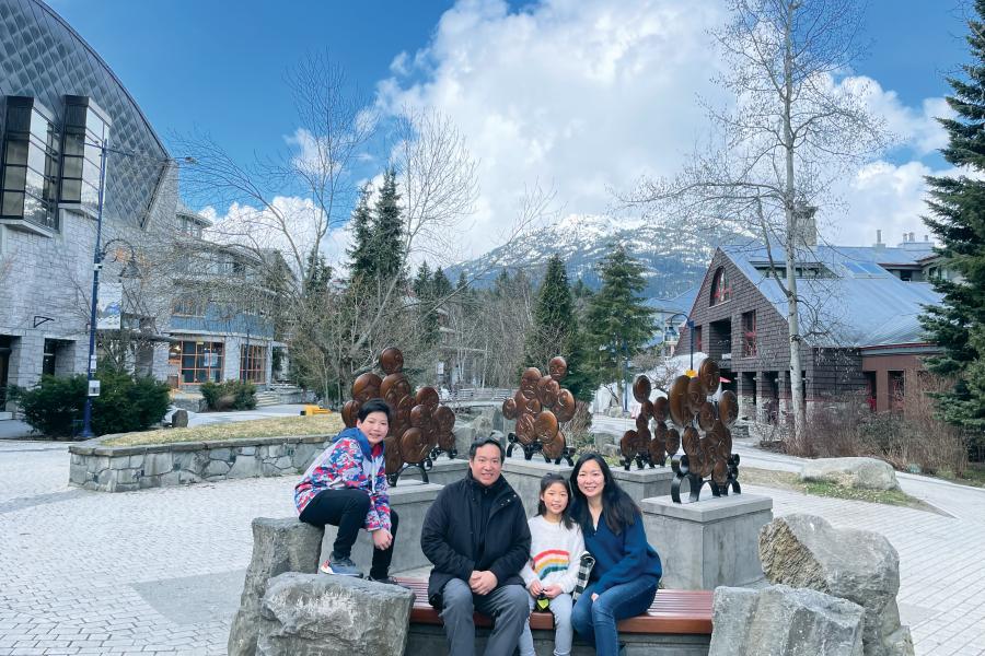 The Shiu family in Whistler, British Columbia, in 2023