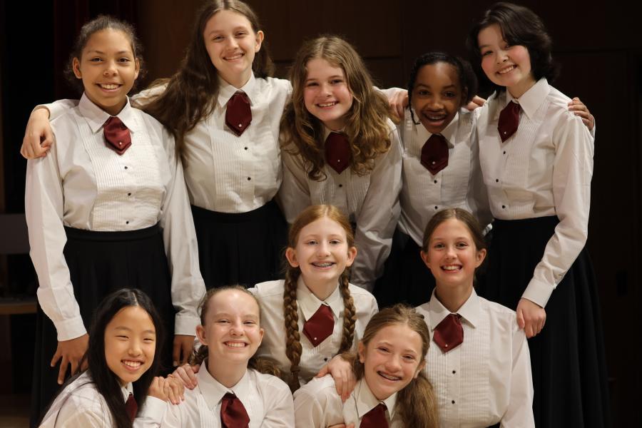 Children in the Peabody Children's Chorus