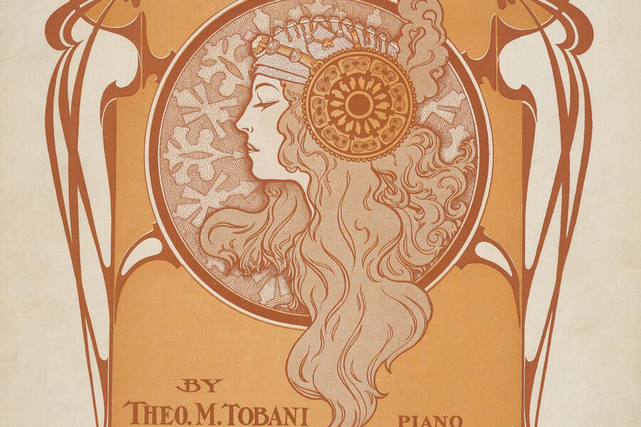 Cover art for a piece of sheet music titled 