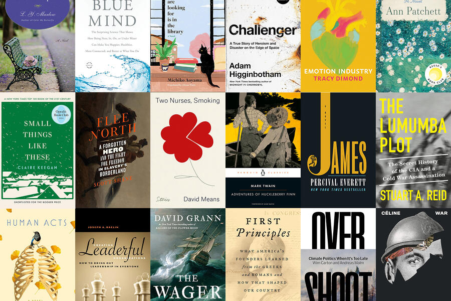 A gallery of the covers of favorite books chosen by Johns Hopkins faculty and staff