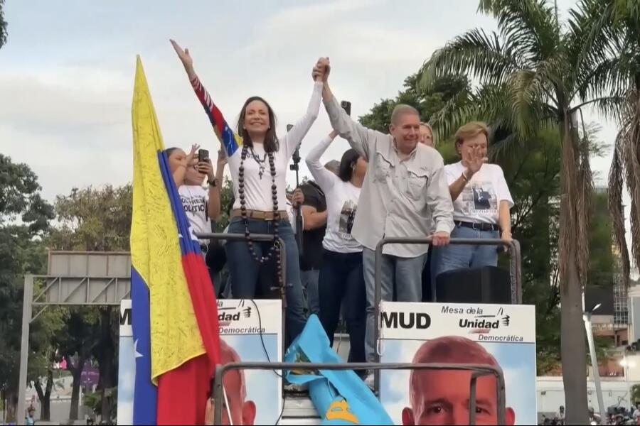 María Corina Machado and Edmundo González in August 2024