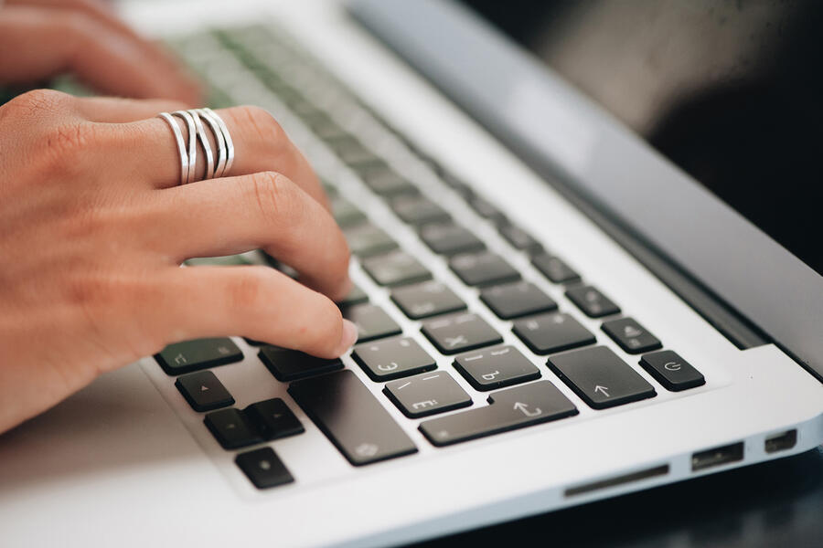 Hands on a keyboard