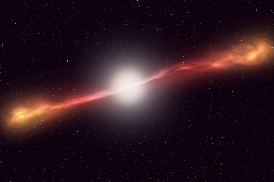 artistic rendition of a supermassive black hole 