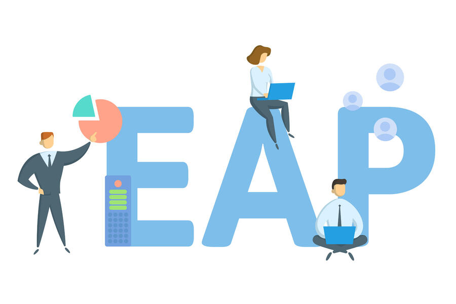 Letters E A P representing employee assistance program