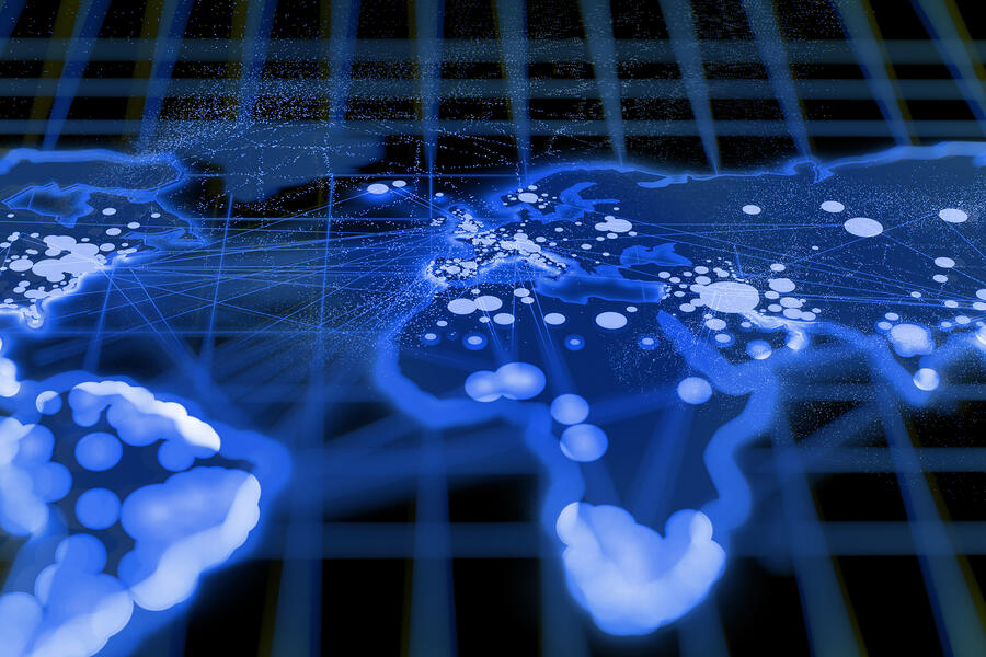 Global Map Charting A Virus Pandemic