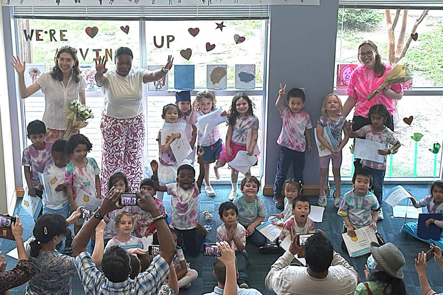 The graduating students and their teachers