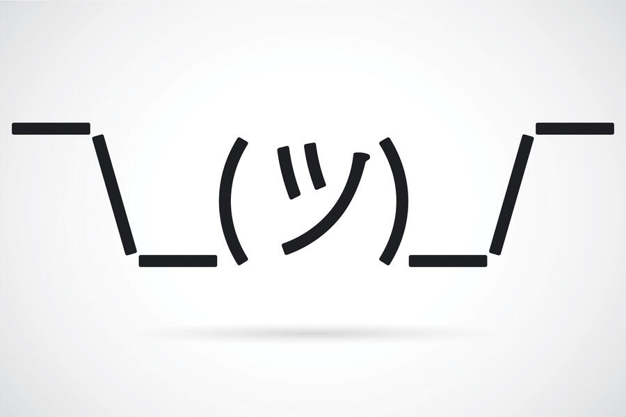 Shrug emoticon