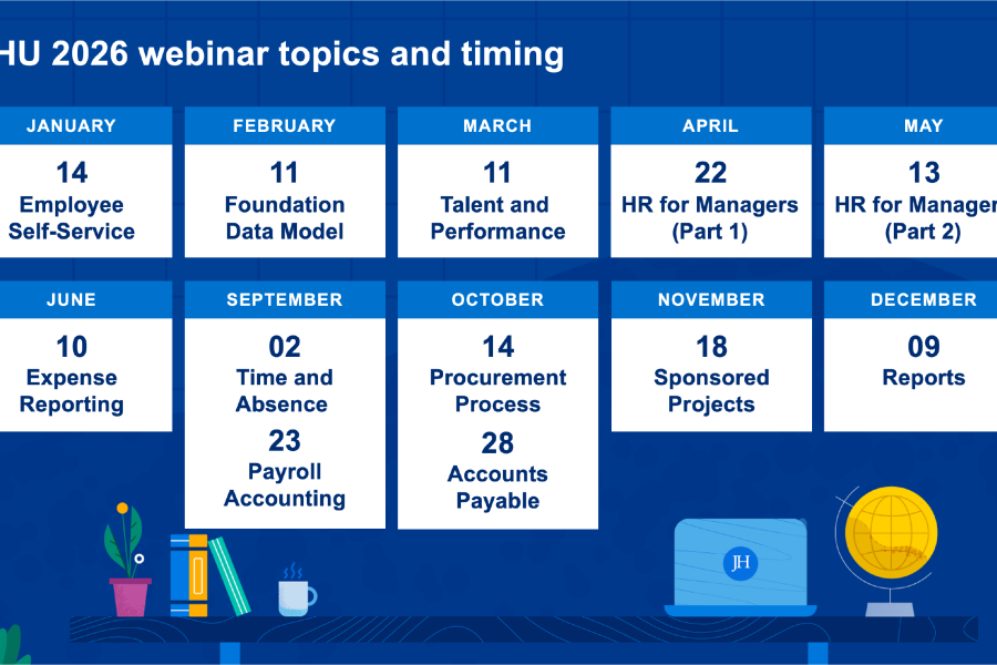 Calendar for Workday webinars