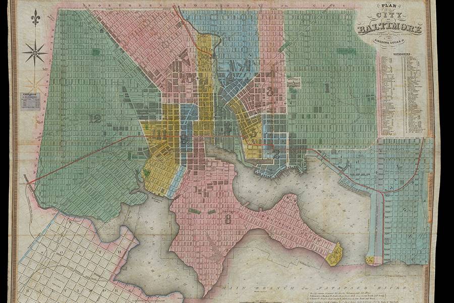 fielding lucas 1836 map of baltimore