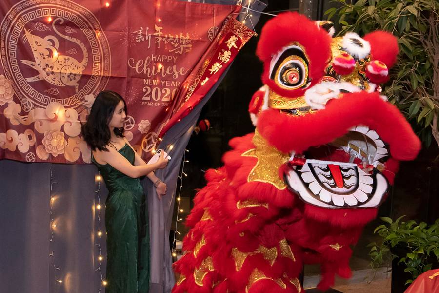 Lion dance at Lunar New Year Banquet