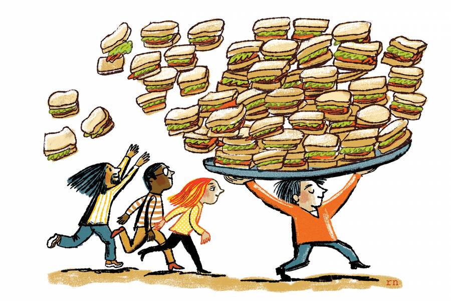 Illustration of sandwiches