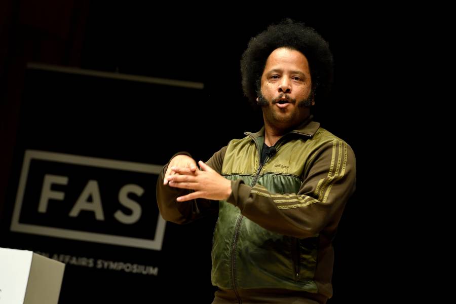 Boots Riley speaks at the Foreign Affairs Symposium 