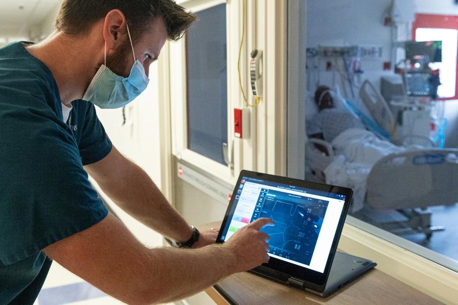 Remote control for COVID19 patient ventilators Hub