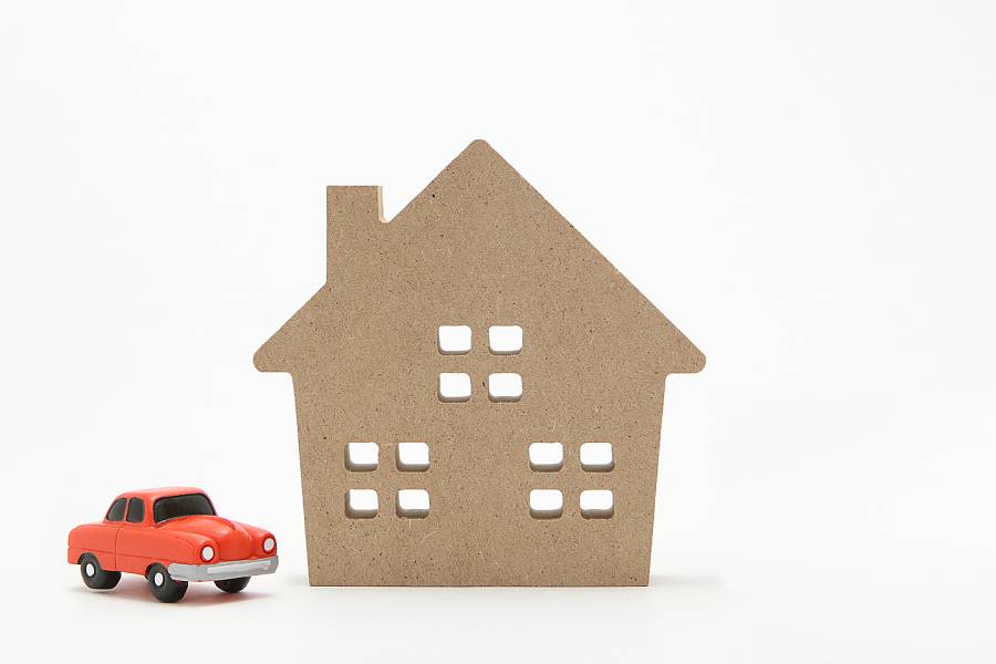 Miniature house and car