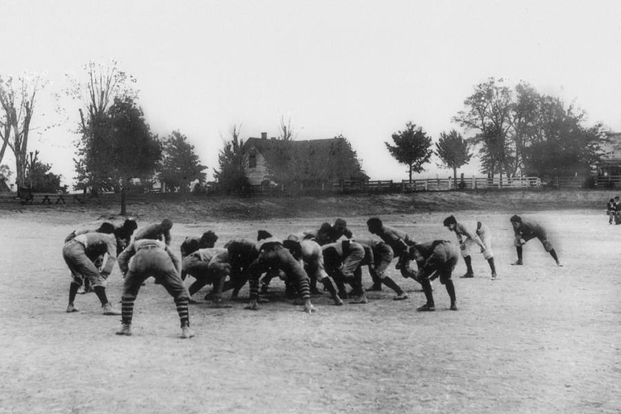 Historical photograph of the first UGA-Auburn football game