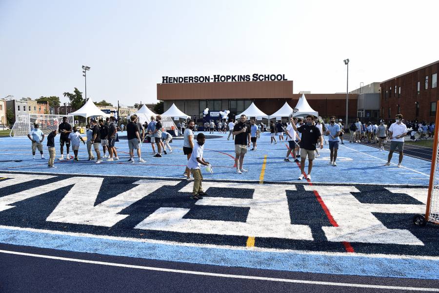Grand opening of the track at Henderson-Hopkins