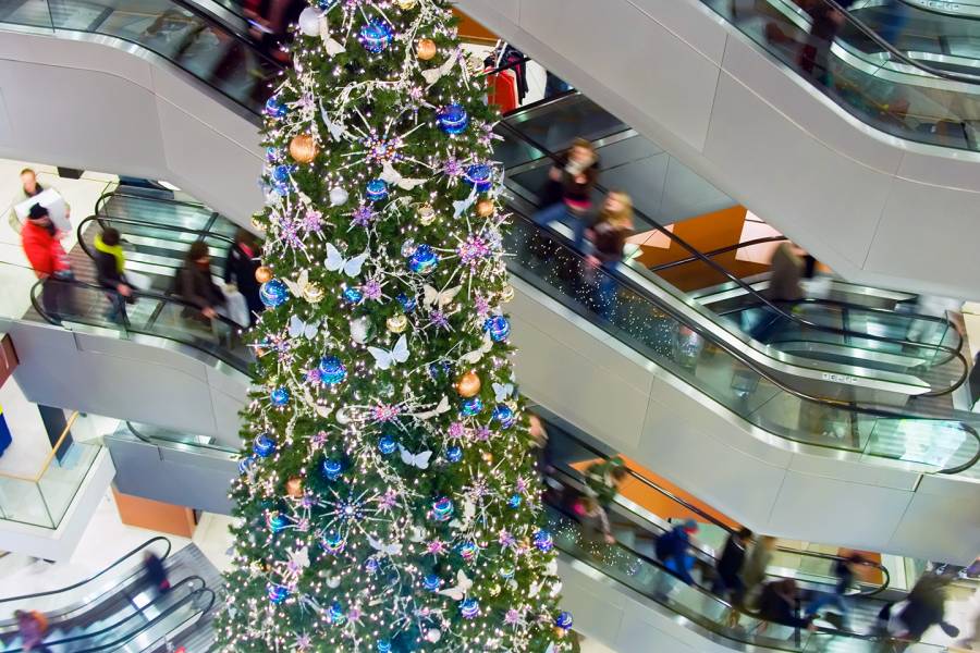 Christmas tree in a shopping mall