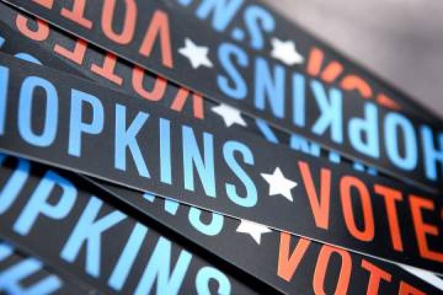 Hopkins Votes stickers