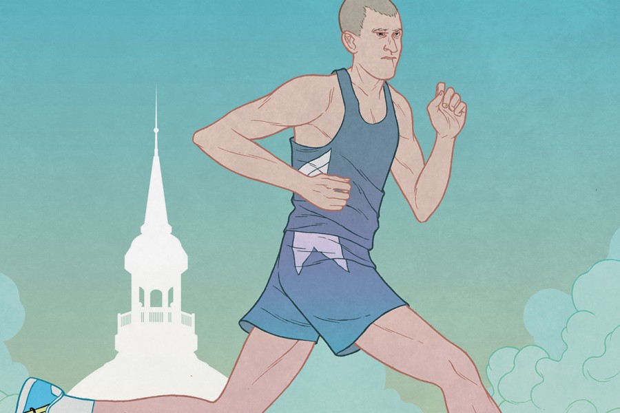 Cartoon man running