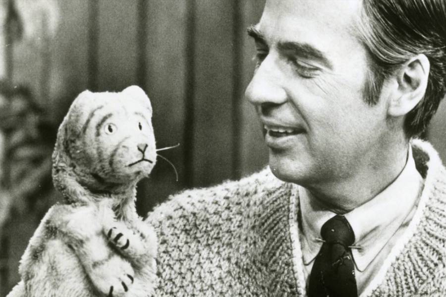 Mister Rogers and puppet