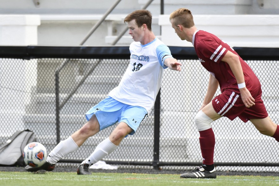 Sophomore Liam Moylan kicks the ball