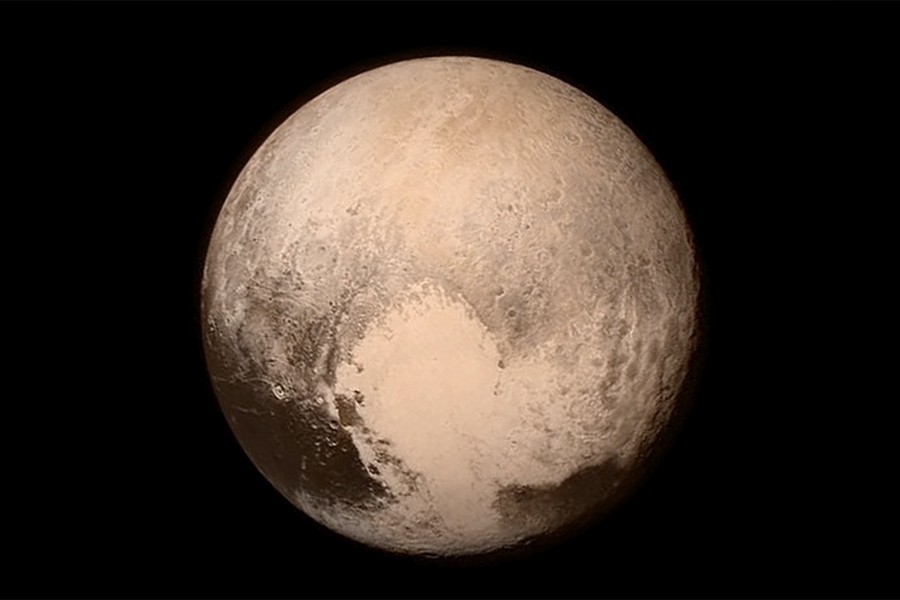 Detailed image of Pluto from New Horizons spacecraft