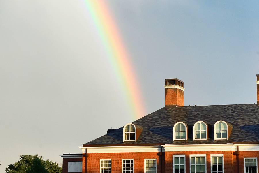 Rainbow over the Homewood campus