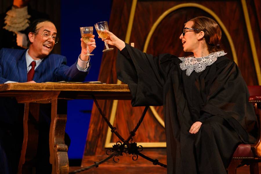 Actors play Antonin Scalia and Ruth Bader Ginsburg