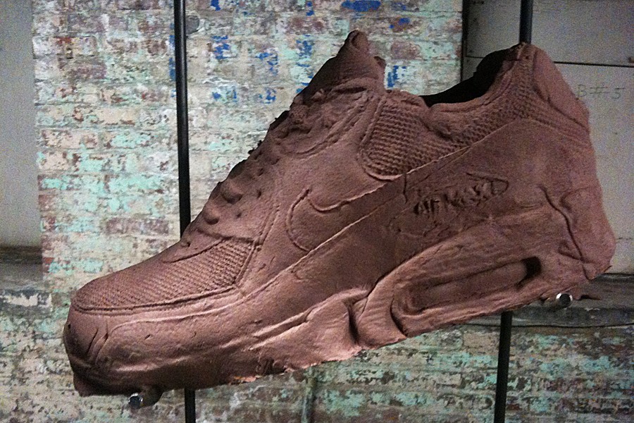 Clay sneaker in art exhibition