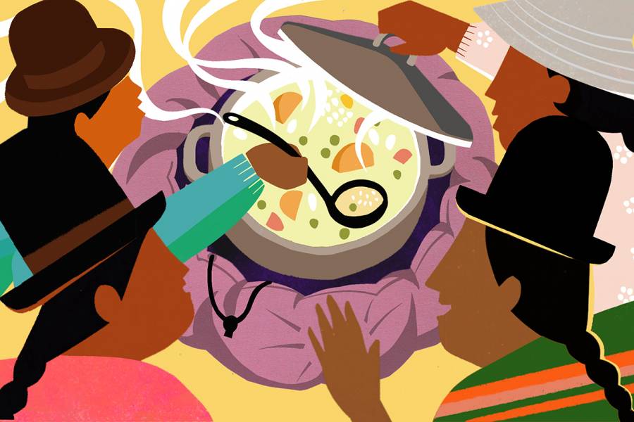 Illustration of women cooking