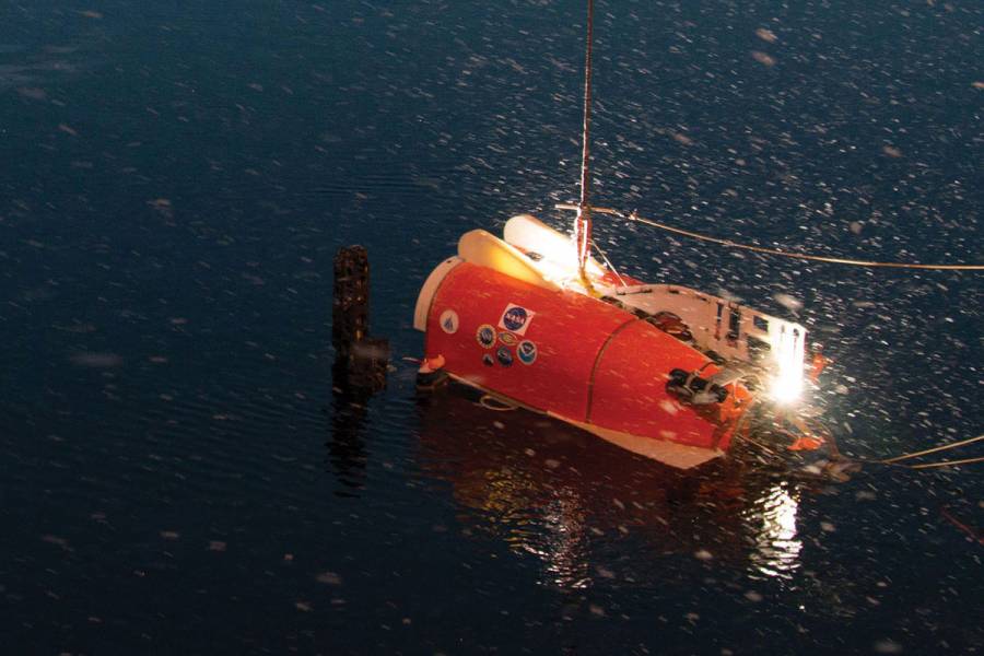 Nereid Under Ice launches to explore the Karasik Seamount.
