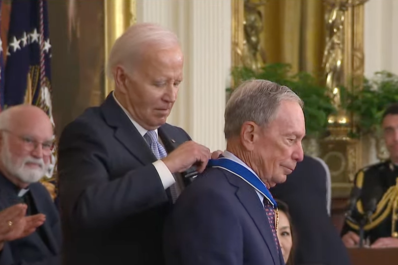 Michael Bloomberg receives Presidential Medal of Freedom | Hub