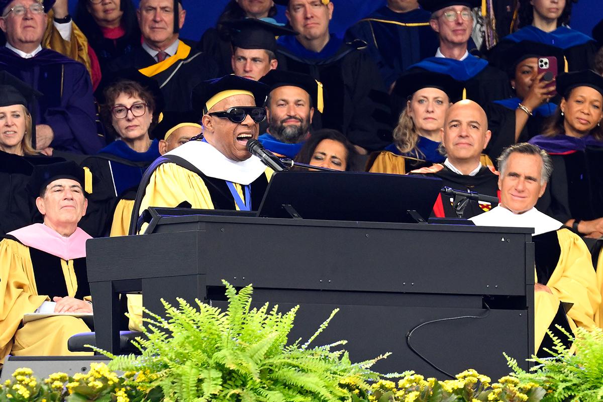 Stevie Wonder delights Johns Hopkins Commencement crowd with surprise