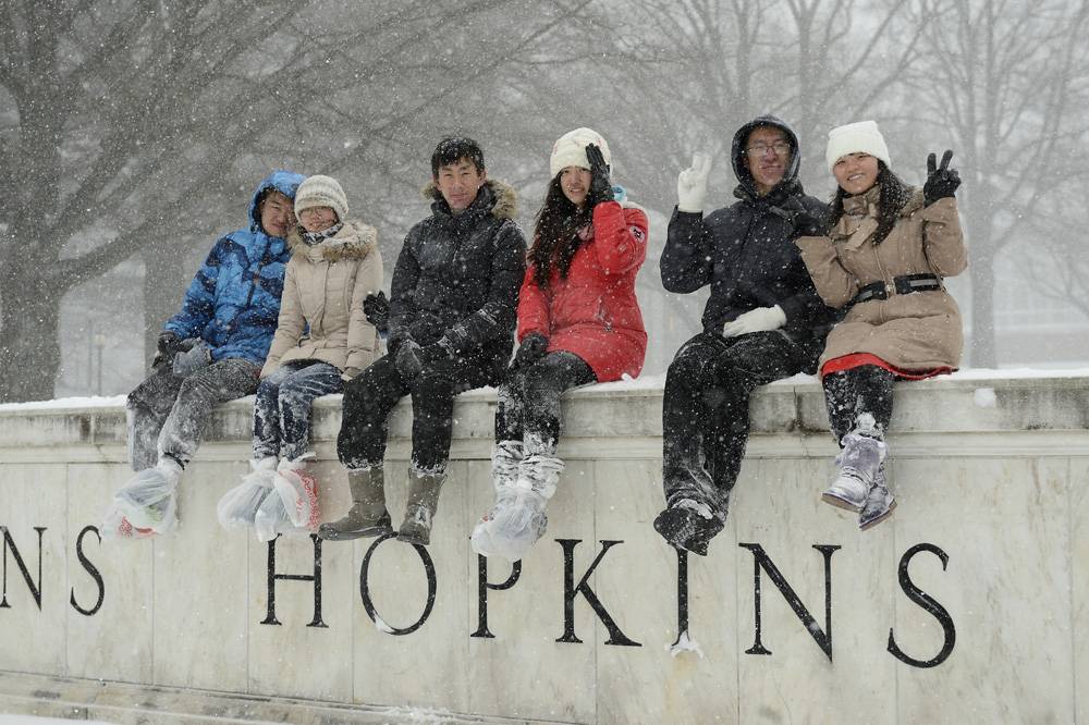 After the storm Baltimore, Johns Hopkins dig out following record