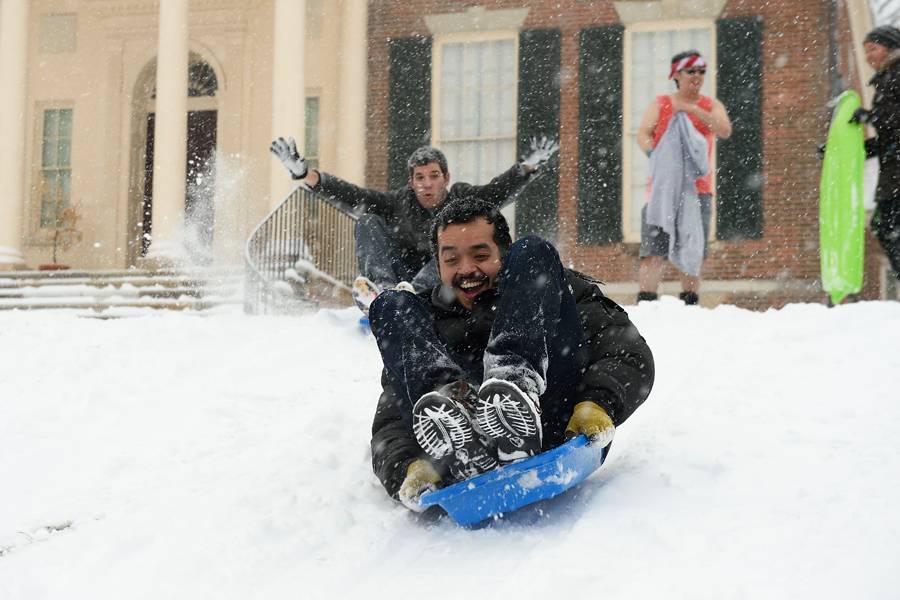 Photos Snow days at Johns Hopkins University Hub