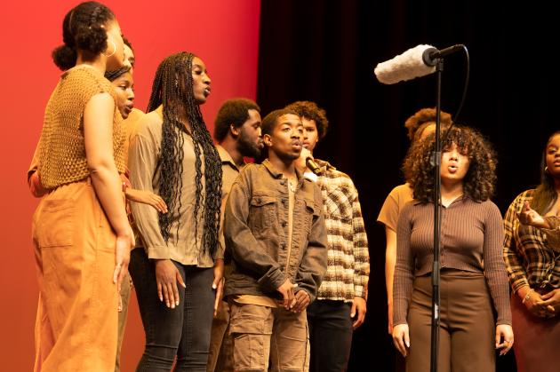 Mariano Thomas, center, performs with the Melanotes at the Culture Show in April