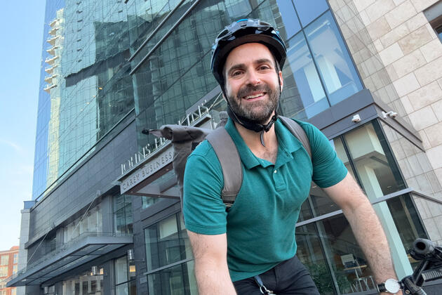 Paul Mucciarone on his bike