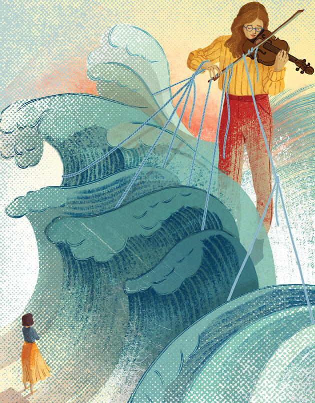 Illustration of musical therapy