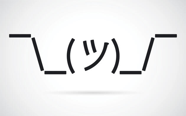 Shrug emoticon
